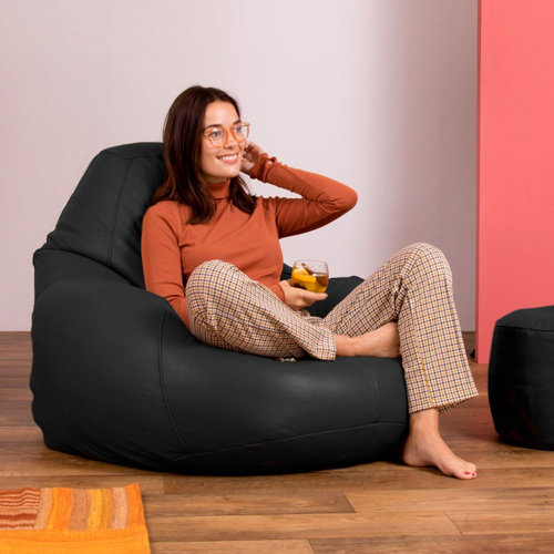 Borough Wharf Cogbill Leather Recliner Bean Bag Chair & Reviews Wayfair.co.uk